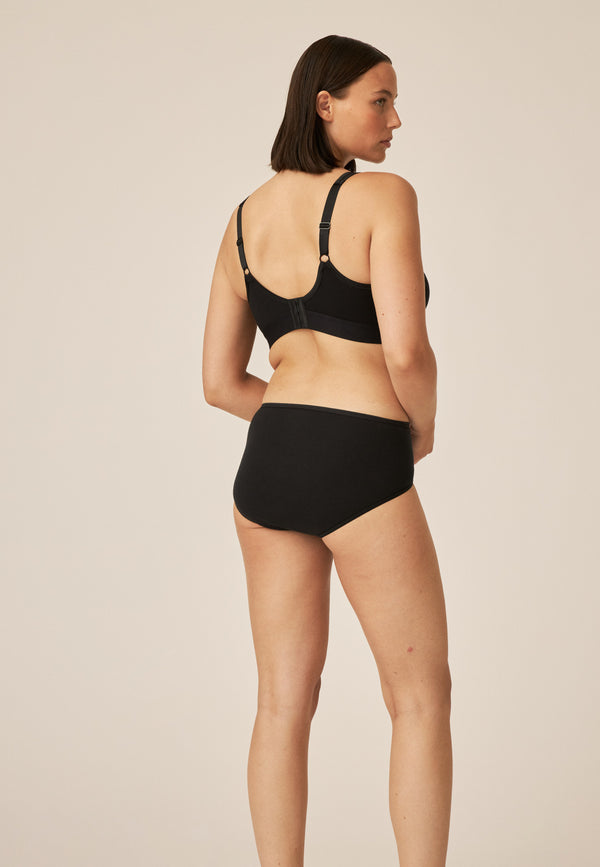 Naturana Midi Slip aus Biobaumwolle - Schwarz Exklusivangebot
