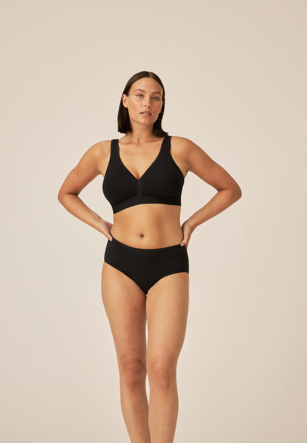 Naturana Midi Slip aus Biobaumwolle - Schwarz Exklusivangebot