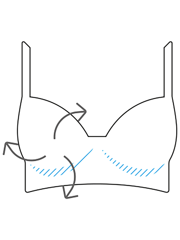 Naturana Elasticup Soft-BH mit Baumwolle - Weiss Heißer Verkauf