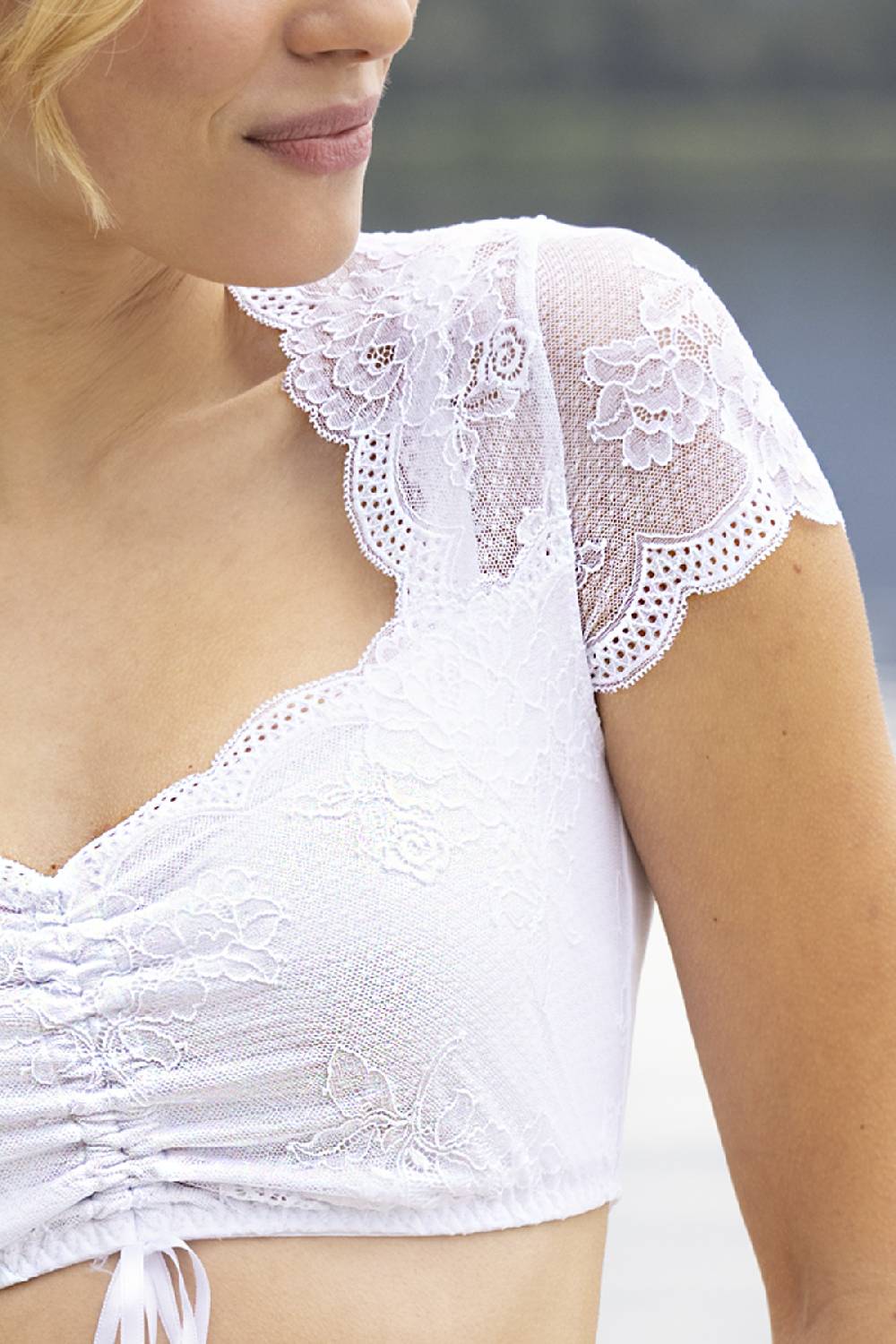 Nina Von C. Dirndl-Bluse Sybille, kurzarm Bis zu 60% Rabatt