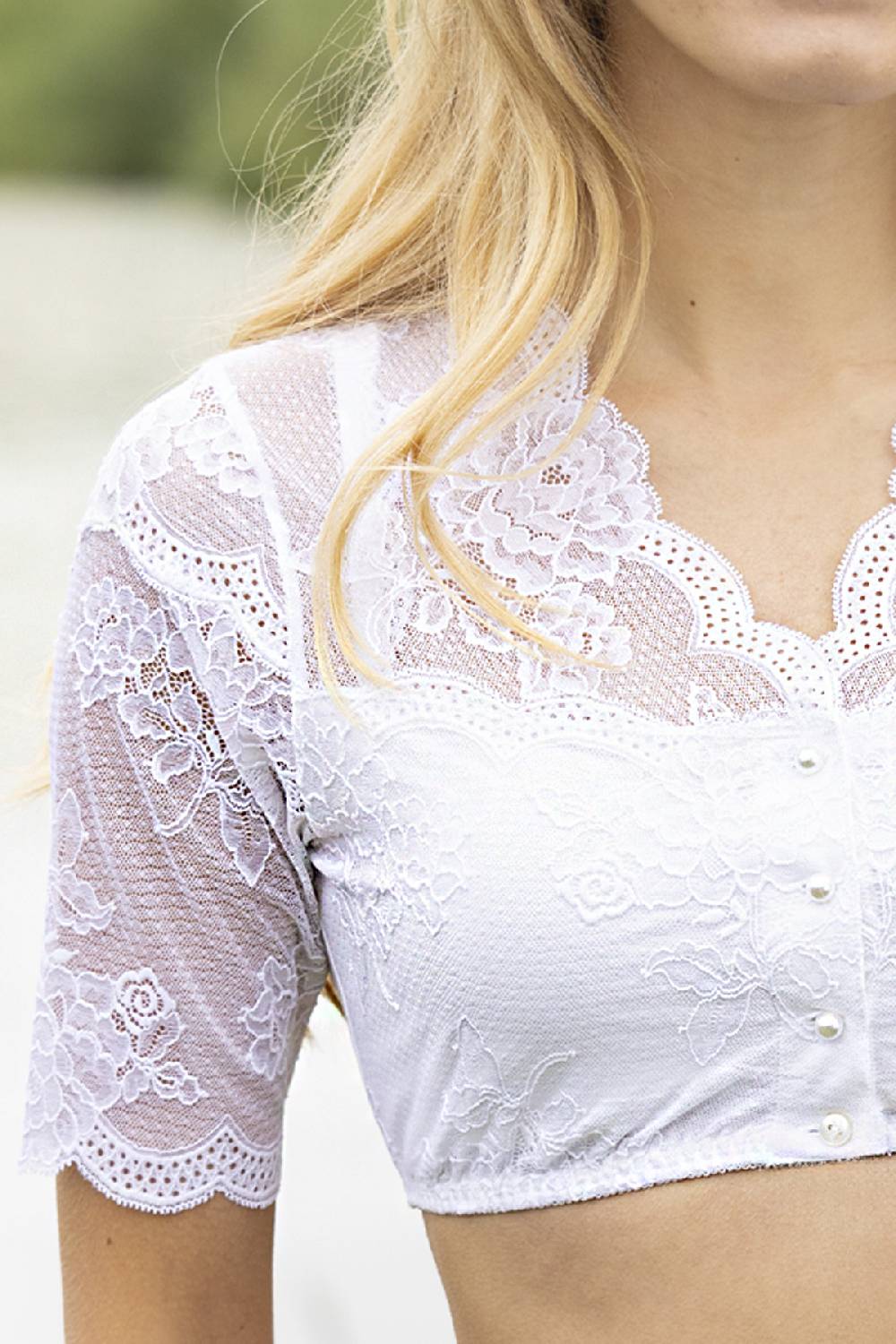 Nina Von C. Dirndl-Bluse Julia, halbarm Super Rabatt