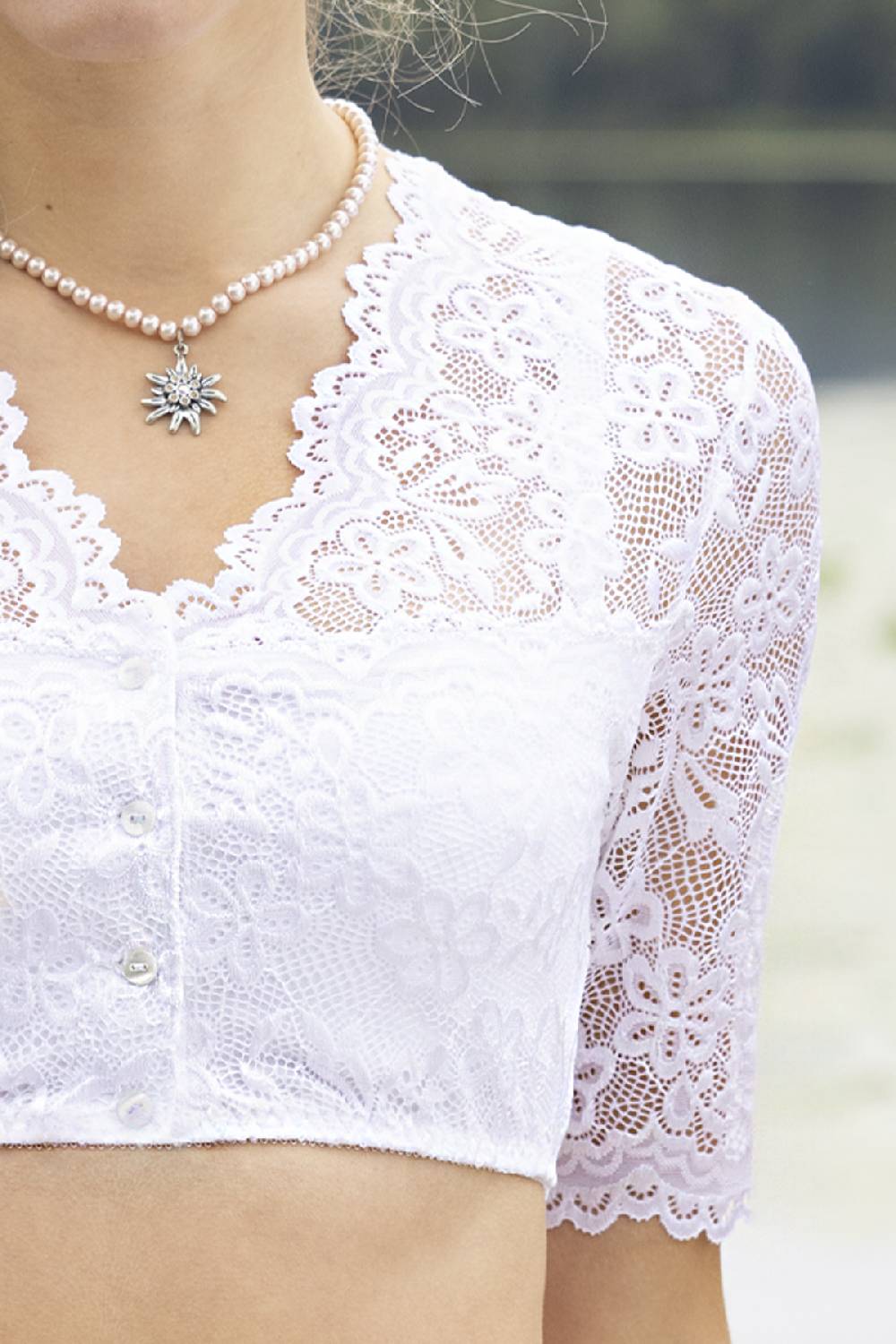 Nina Von C. Dirndl-Bluse Waltraud, halbarm Exklusivangebot