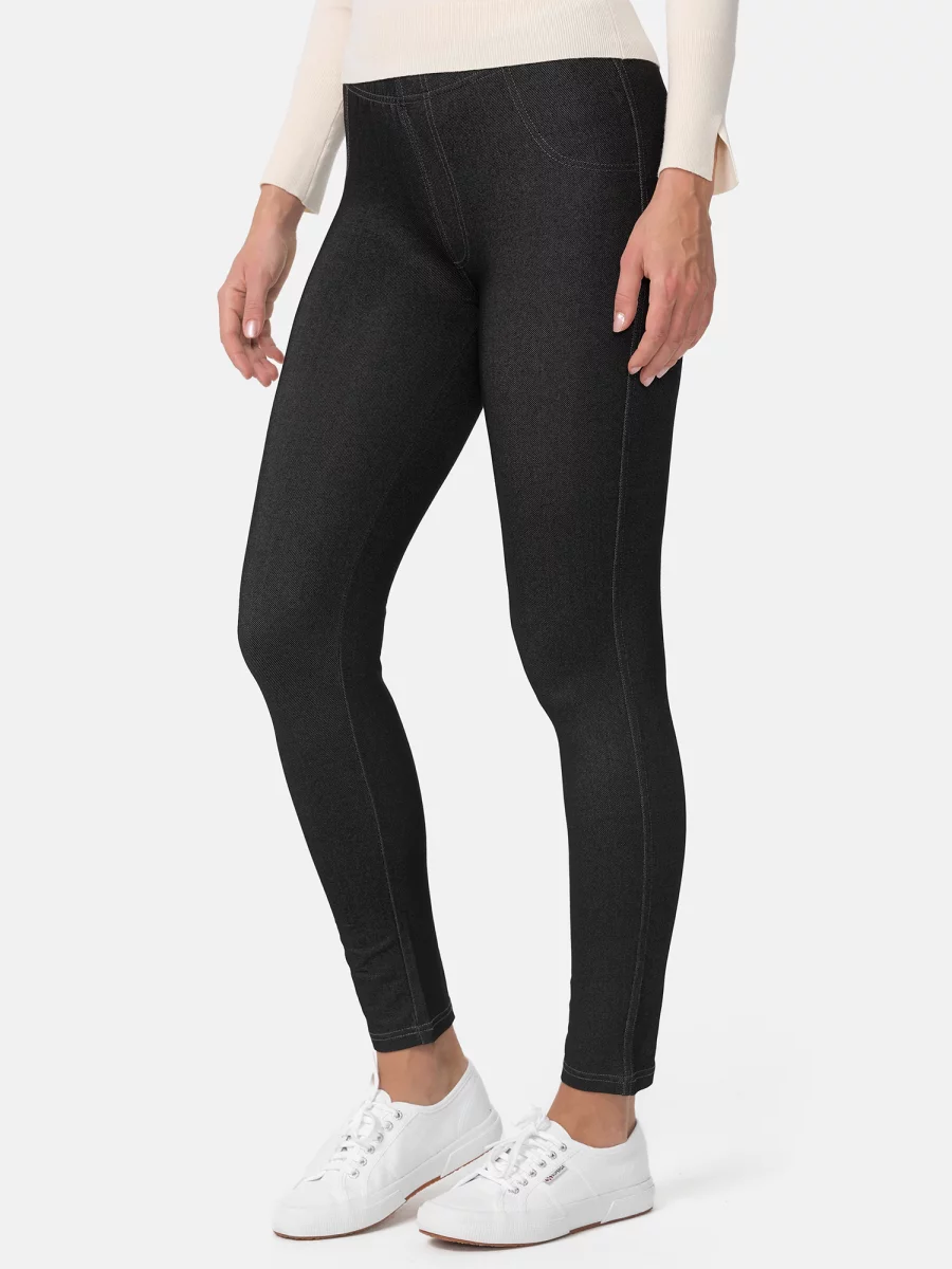 Nur Die Treggings in Jeans-Look - Relax & Go - schwarz - Größe 46-48 Vatertagsangebot