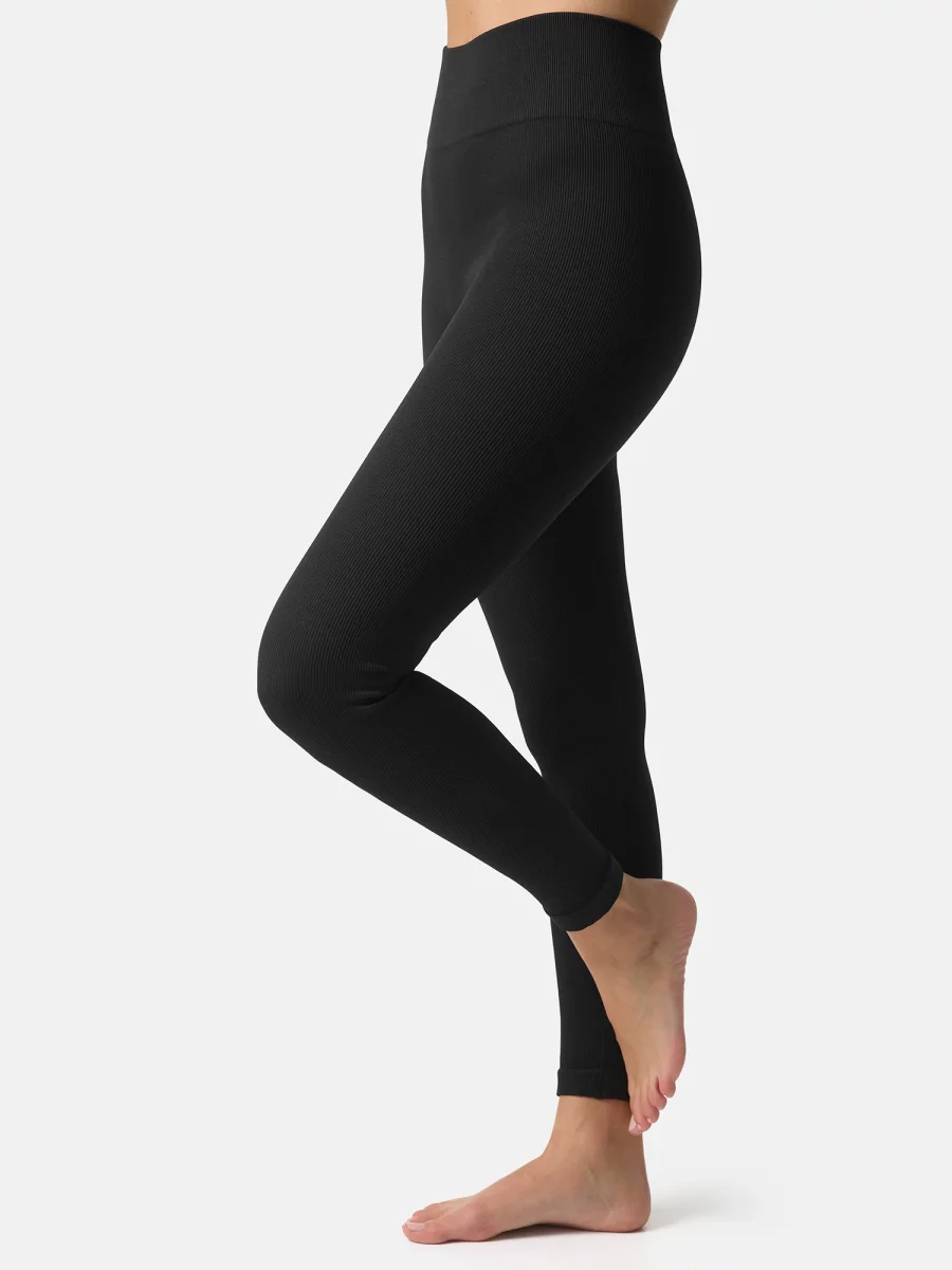 Nur Die Leggings in Ripp-Optik - Relax & Go - schwarz - Größe 44-46 Top Angebot