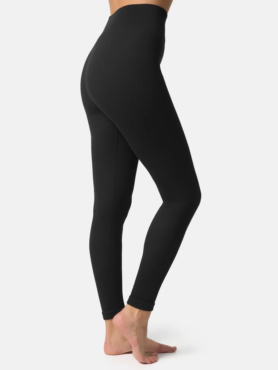 Nur Die Leggings in Ripp-Optik - Relax & Go - schwarz - Größe 44-46 Top Angebot