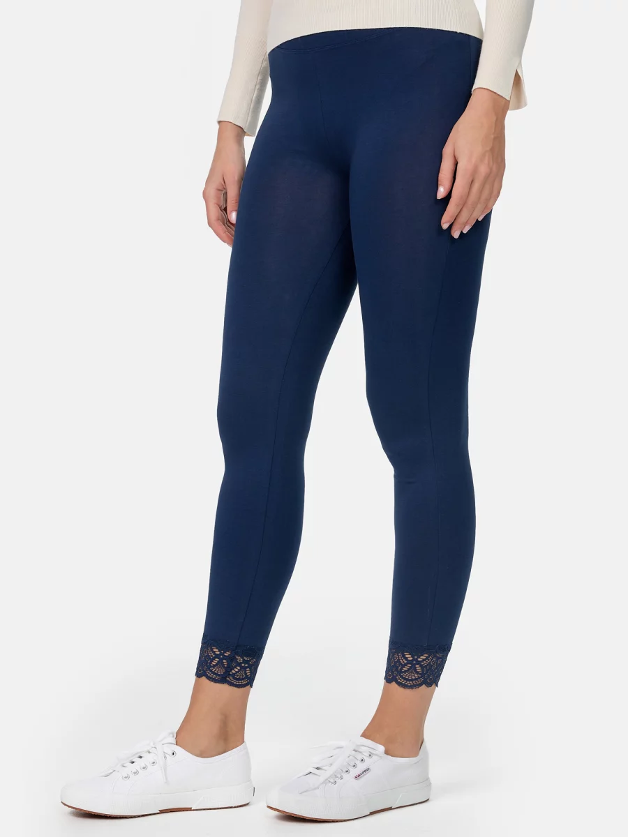 Nur Die 7/8 Leggings mit Spitze - Relax & Go - dunkelblau - Größe 44-46 Kostenlose Rückgabe