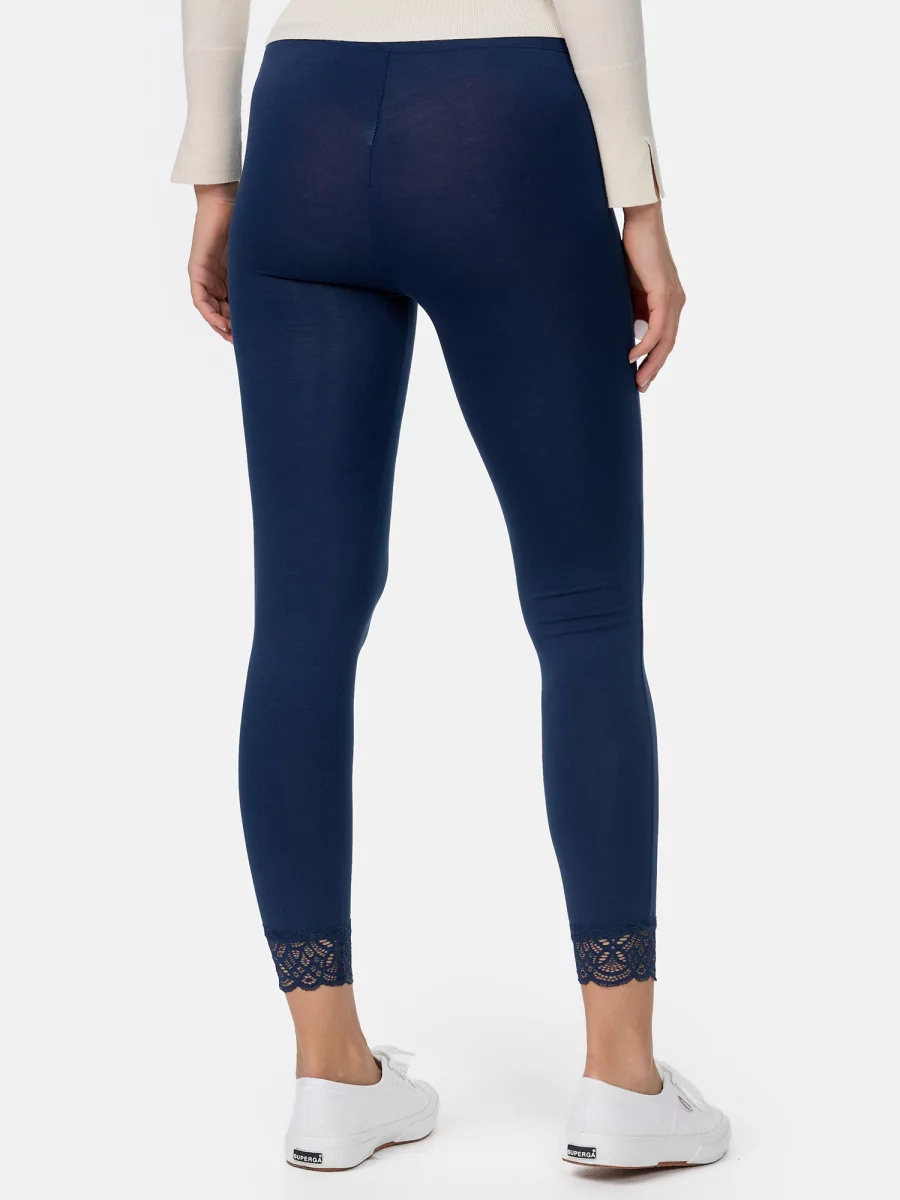 Nur Die 7/8 Leggings mit Spitze - Relax & Go - dunkelblau - Größe 44-46 Kostenlose Rückgabe