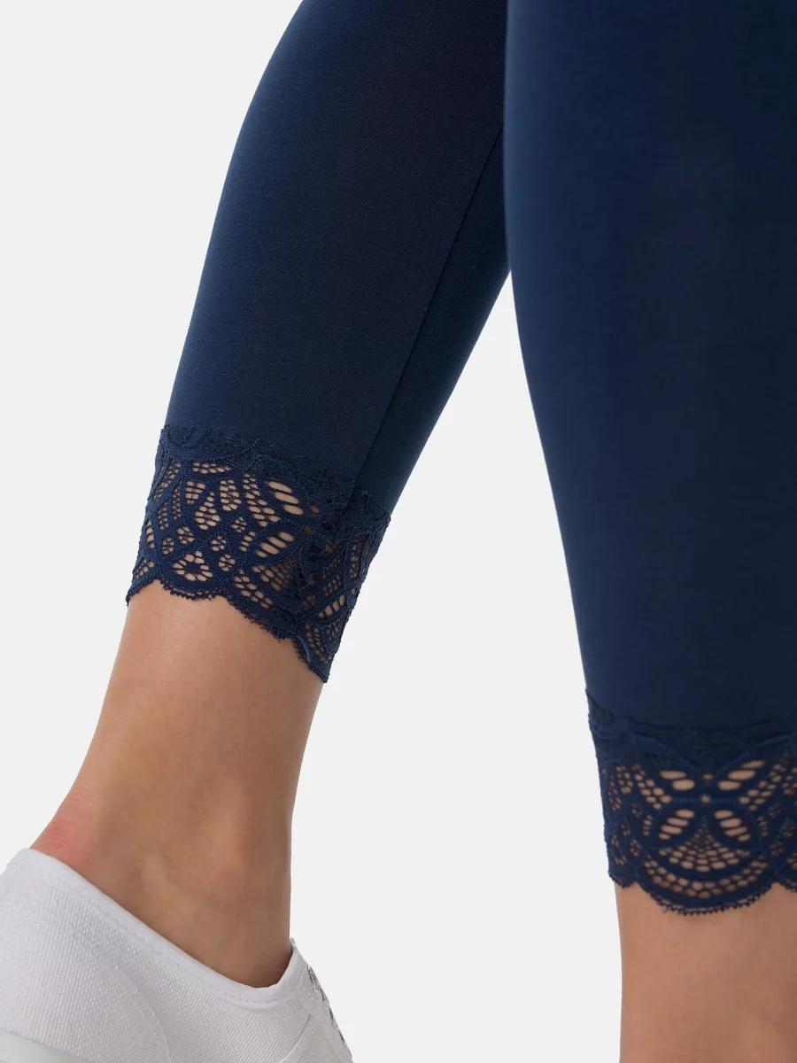 Nur Die 7/8 Leggings mit Spitze - Relax & Go - dunkelblau - Größe 44-46 Kostenlose Rückgabe