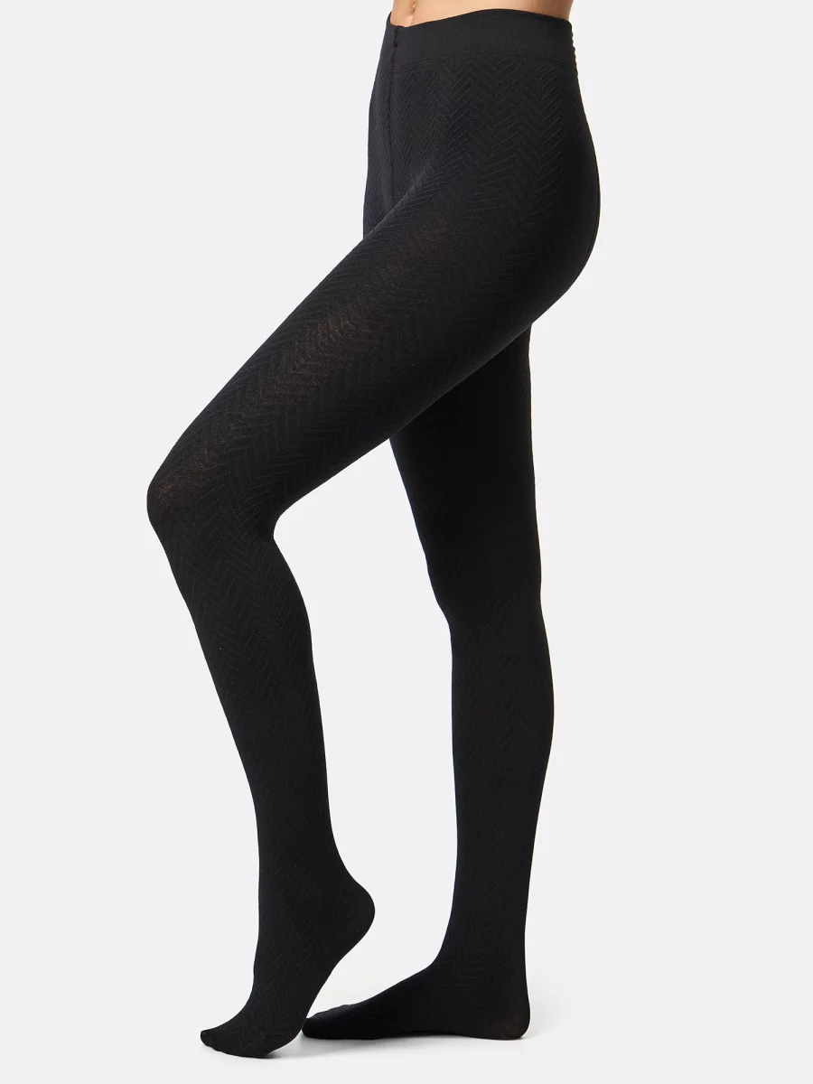 Nur Die Strumpfhose Wohlig-Warm 100 DEN - schwarz gemustert - Größe 40-44 Bis zu 60% Rabatt