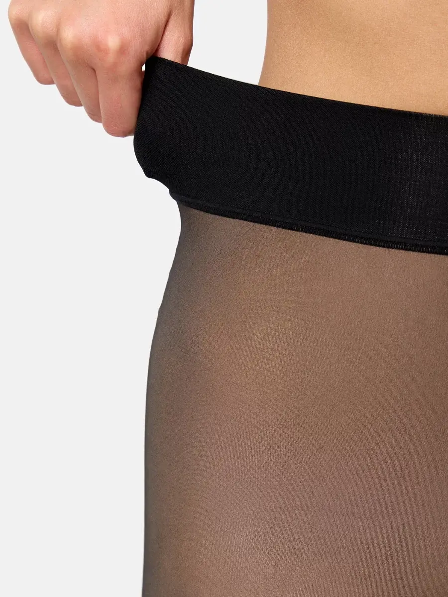 Nur Die Strumpfhose Warm & Transparent mit wärmendem Innenfleece 80 DEN Print - Herzdesign - Größe 40-44 Riesige Rabatte