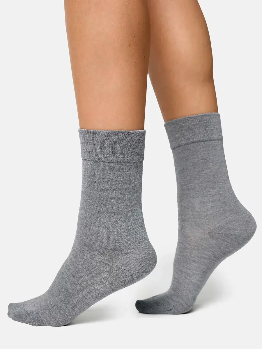 Nur Die Socke Komfort Bund Bambus¹ - hellgraumelange - 35-38 Sonderangebot
