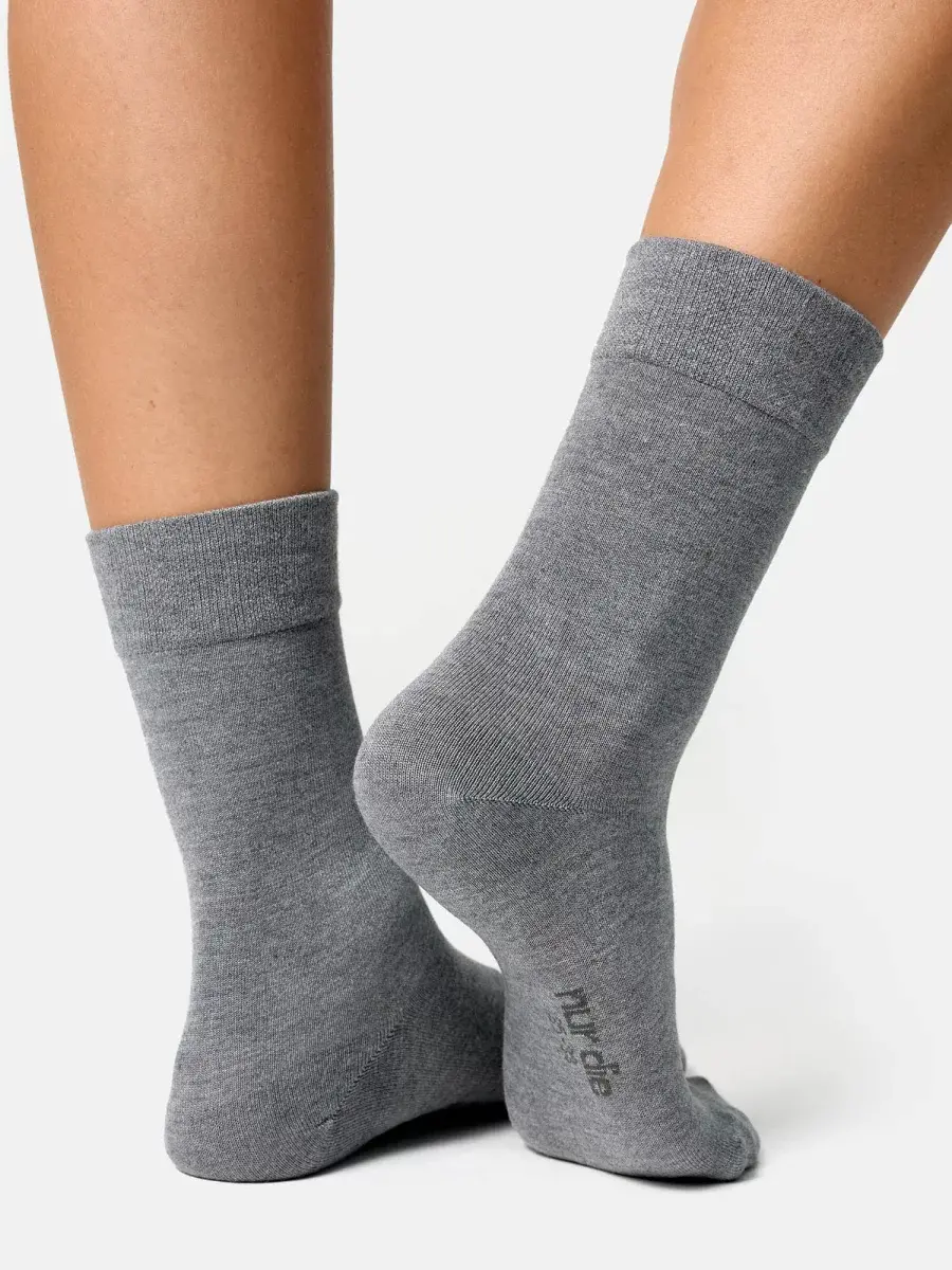 Nur Die Socke Komfort Bund Bambus¹ - hellgraumelange - 35-38 Sonderangebot
