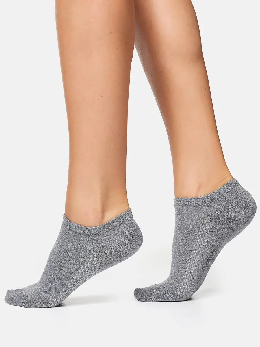 Nur Die 5-Pack Sneakersocken Bambus¹ - hellgraumelange - Größe 39-42 Großer Ausverkauf