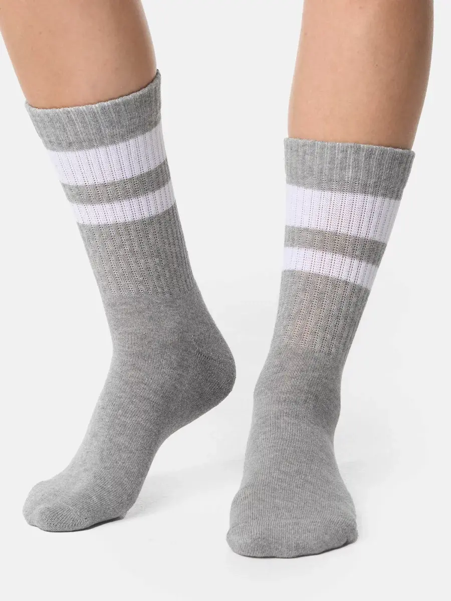 Nur Die Sport Socken 3er Pack - weiß/grau/schwarz - Größe 39-42 Muttertagsangebot