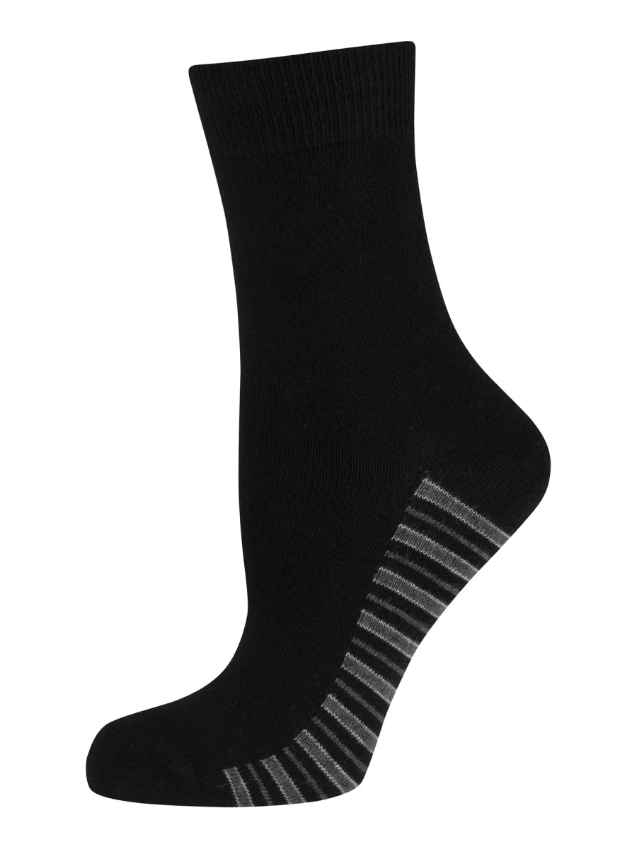 Nur Die Classic Baumwolle gemustert 2er Pack - schwarz Streifen - Größe 35-38 Jubiläumsangebot