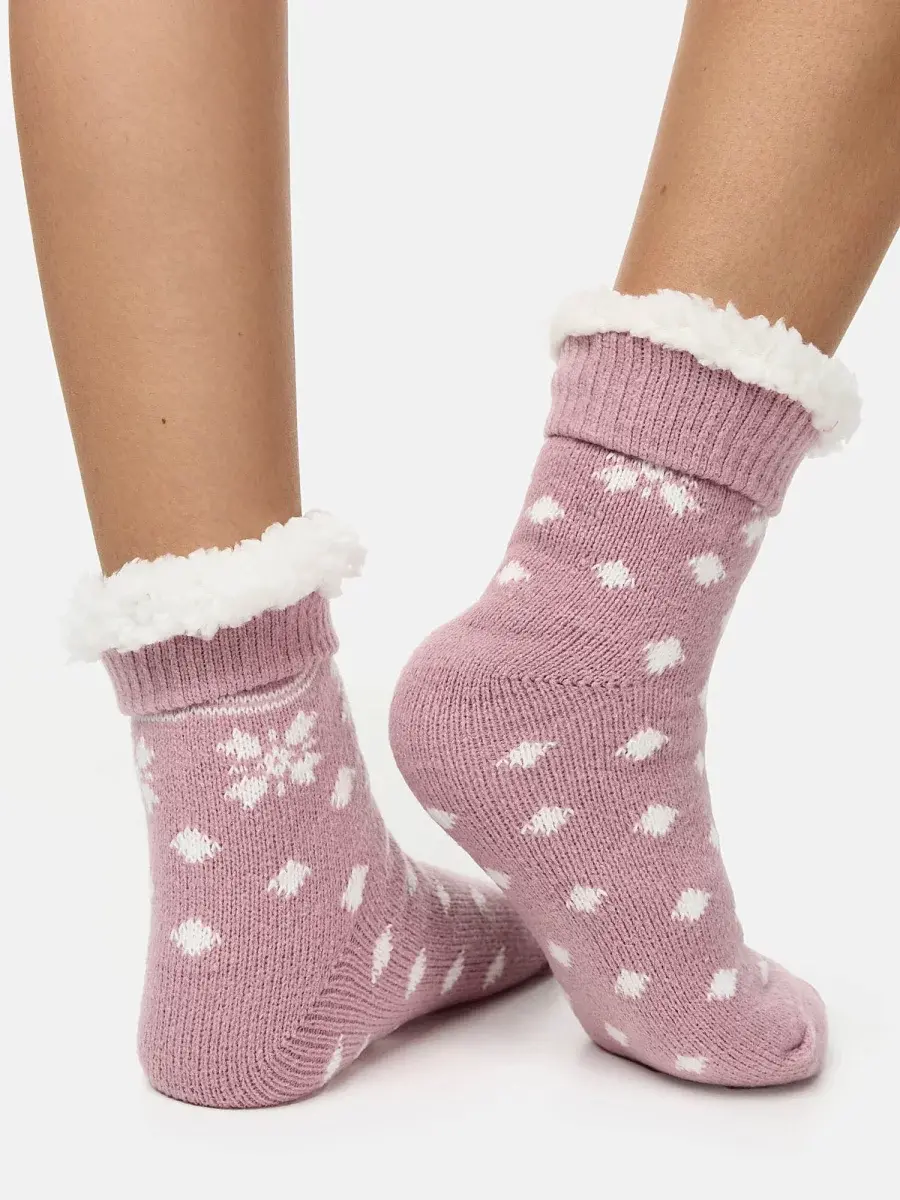 Nur Die Flausch Socke - rosa gemustert - Größe 36-37 Saisonale Angebote