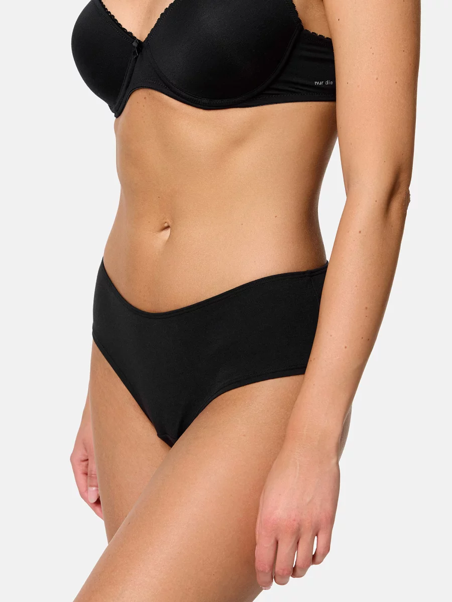 Nur Die Hipster Slip 2er Pack - schwarz - Größe 40-42 Kostenlose Rückgabe