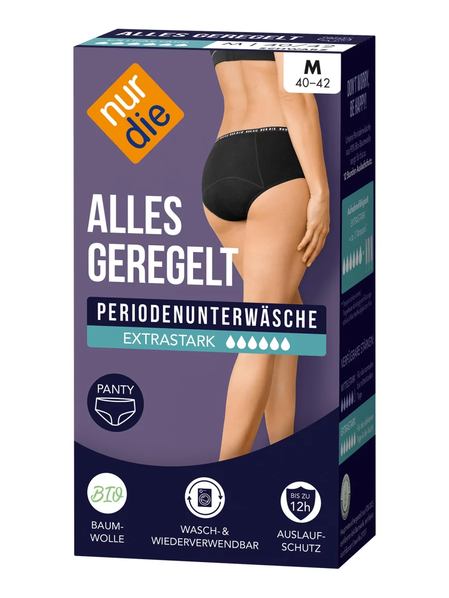 Nur Die Periodenunterwäsche Alles Geregelt Panty extrastark - schwarz - Größe 44-46 Letzte 3 Tage