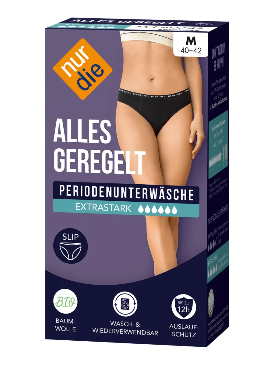Nur Die Periodenunterwäsche Alles Geregelt Slip extrastark - schwarz - Größe 32-34 Neueste Stile