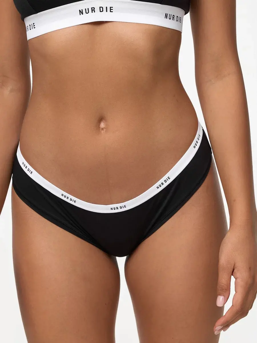 Nur Die Slip 2-Pack Soft Sportiv - graumelange/schwarz - Größe 40-42 2025