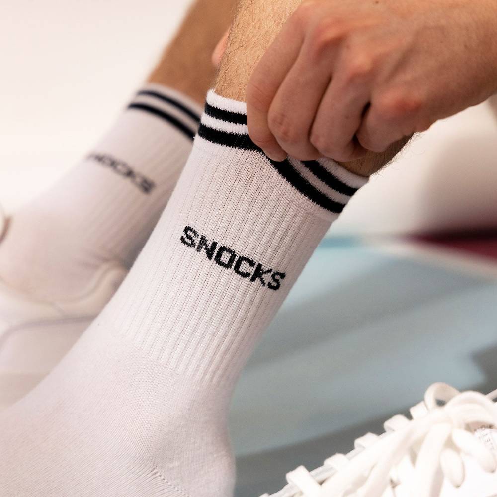 Snocks Hohe Sportsocken mit Streifen aus Bio-Baumwolle Kostenloser Versand international