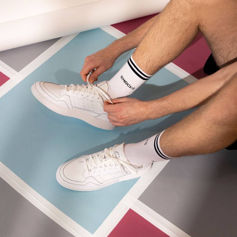 Snocks Hohe Sportsocken mit Streifen aus Bio-Baumwolle Kostenloser Versand international