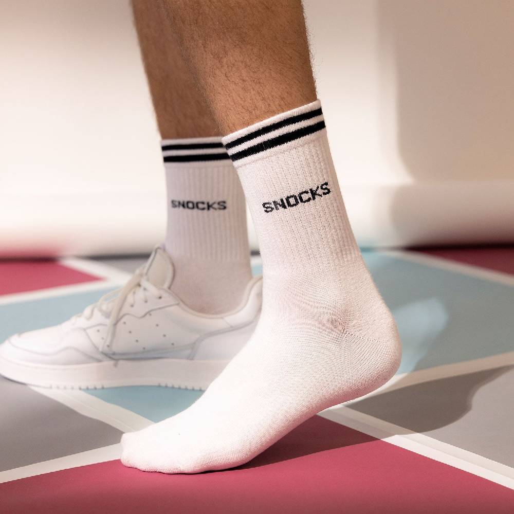 Snocks Hohe Sportsocken mit Streifen aus Bio-Baumwolle Black Friday