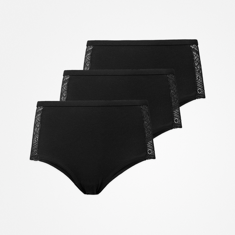 Snocks High Waist Hipster Panties mit Spitze aus Bio-Baumwolle VIP-Rabatte
