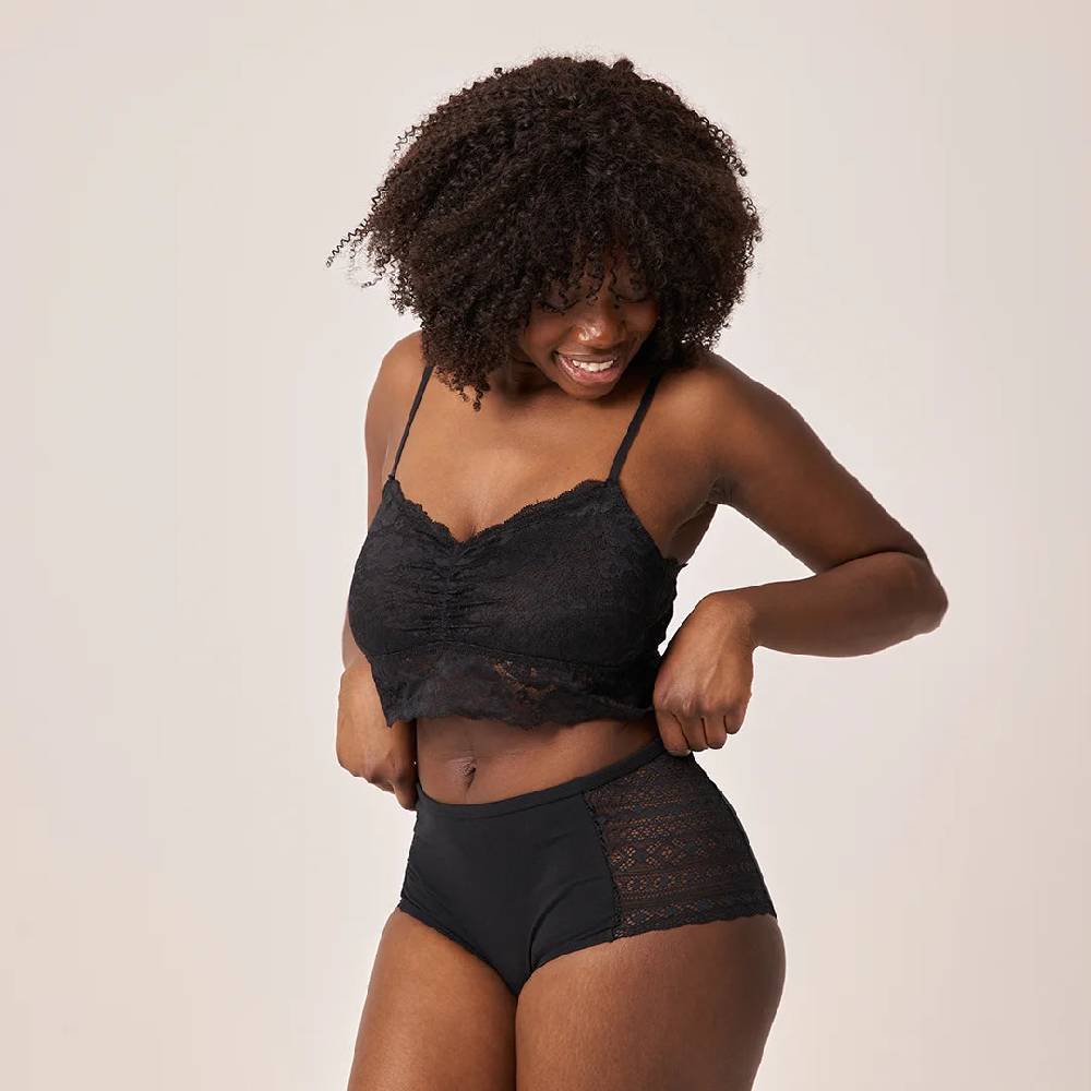 Snocks High Waist Hipster Panties mit Spitze aus Bio-Baumwolle VIP-Rabatte