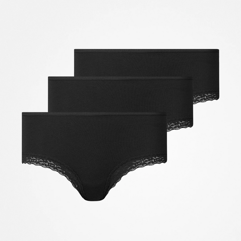 Snocks Hipster Panties mit Spitze aus Bio-Baumwolle Super Sparpreis