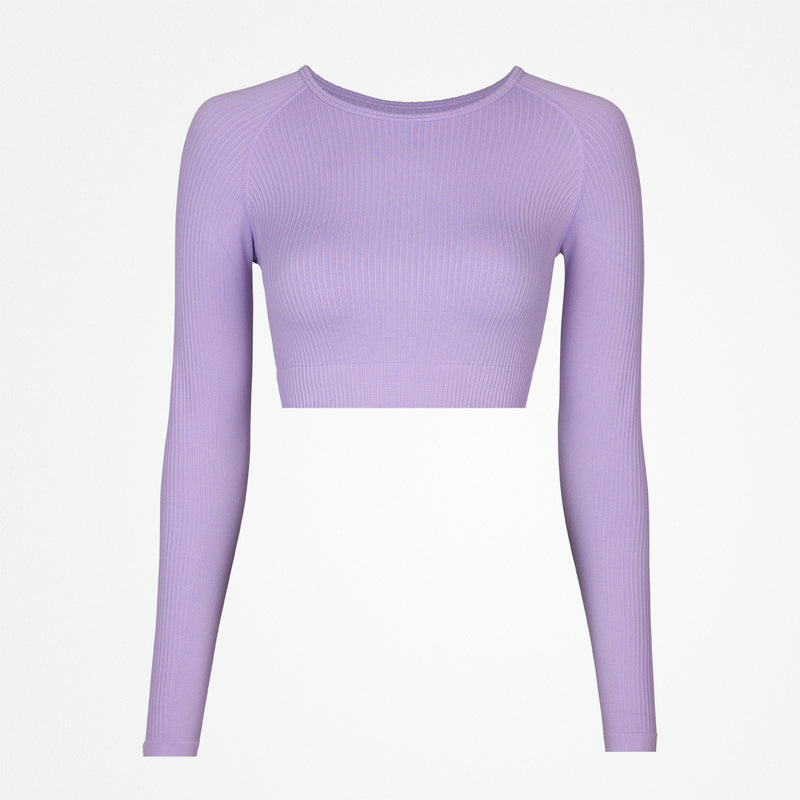 Snocks Geripptes Sportshirt langarm Damen aus recyceltem Polyamid Verkauf