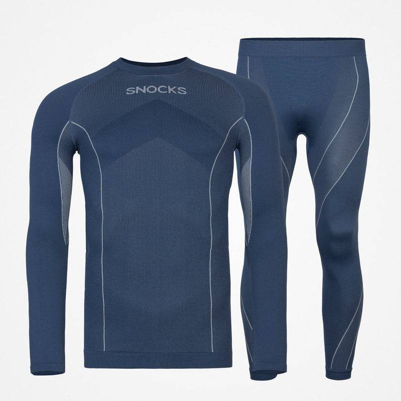 Snocks Thermounterwäsche Herren mit Daumenloch aus recyceltem Polyester Weihnachtsangebot